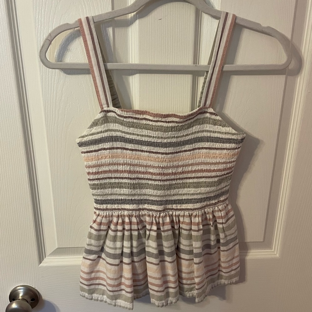 Cream peplum top